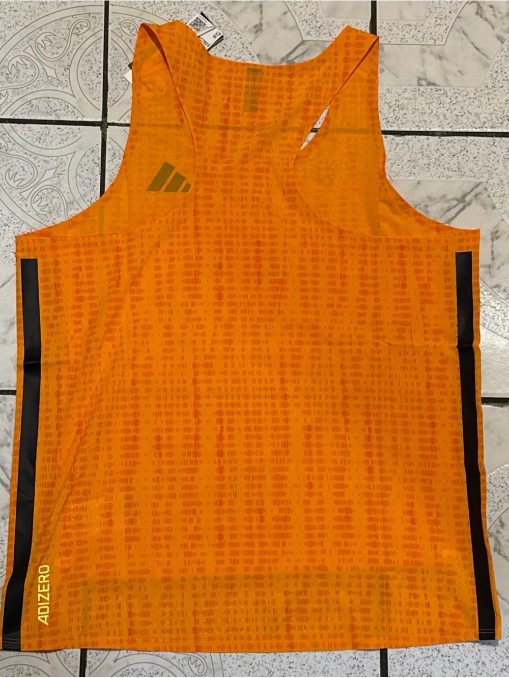 New Adidas Adizero Running Singlet Tangerine Orange Men’s Size Medium KC7923